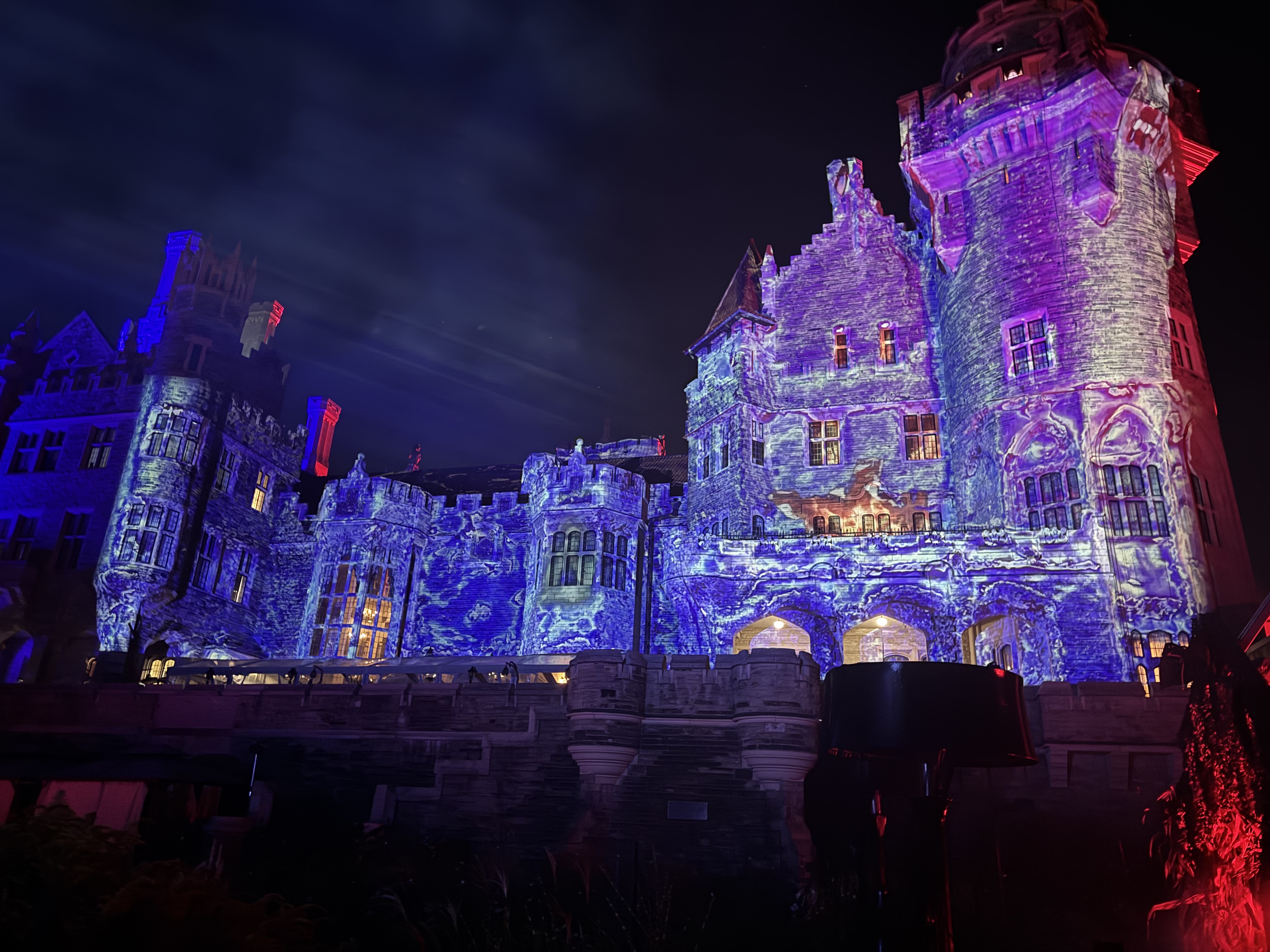 Casa Loma Halloween lighting