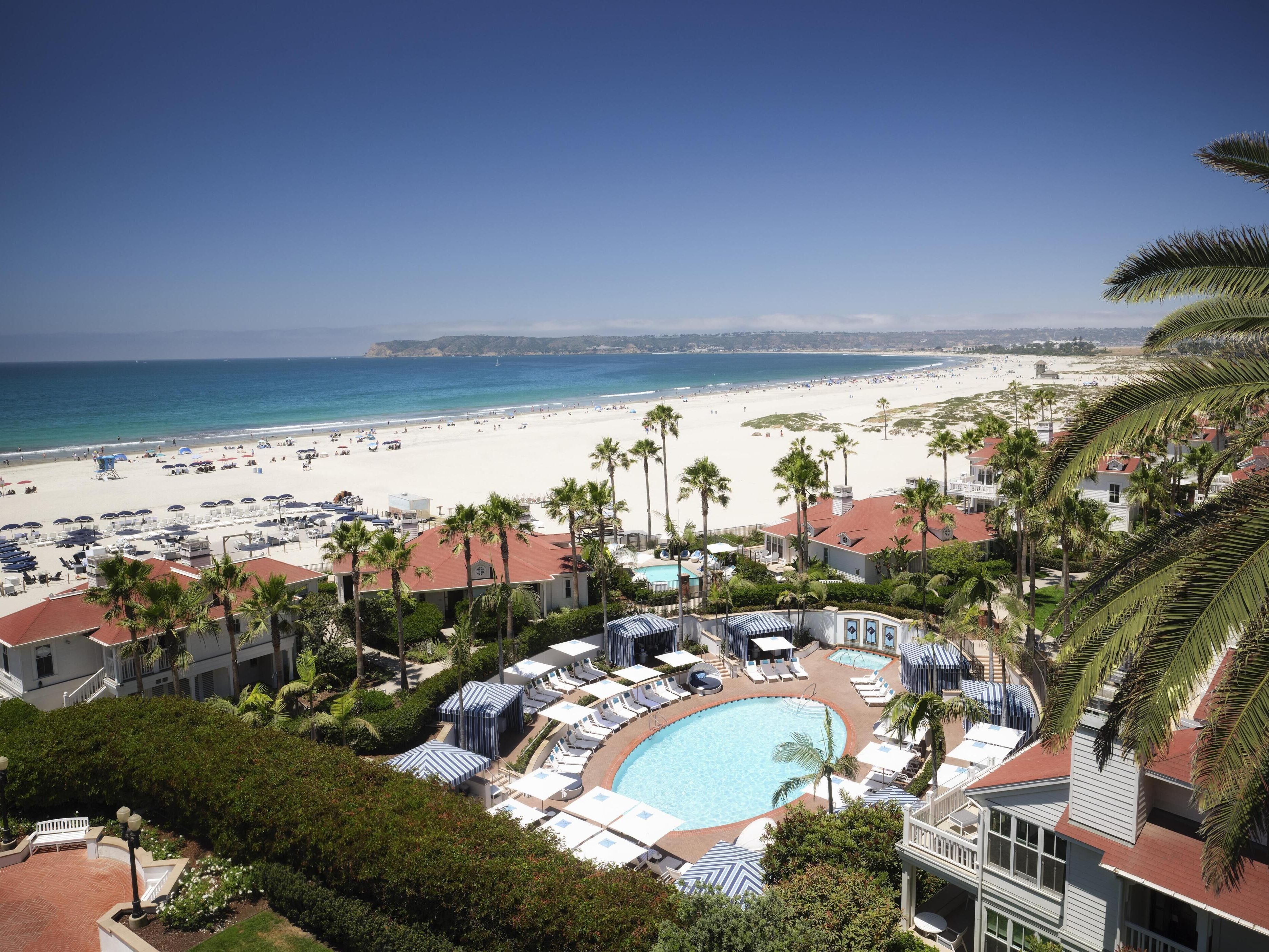 Hotel del Coronado beachfront resort with ocean views in Coronado San Diego California