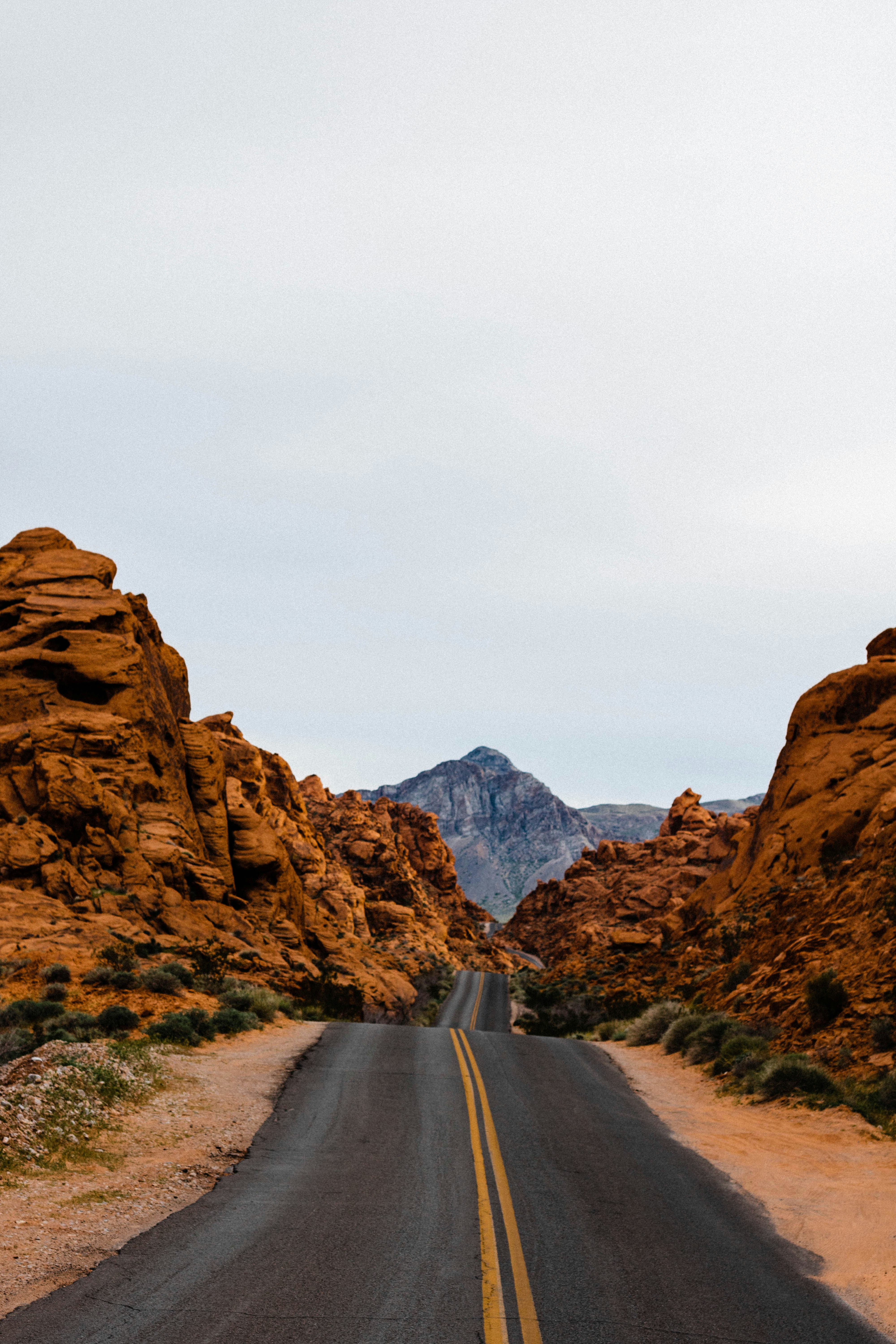 Scenic road winding through Valley of Fire State Park