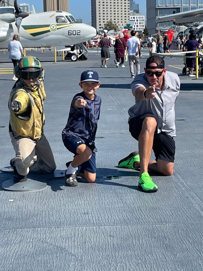 USS Midway aircraft carrier docked in San Diego harbor