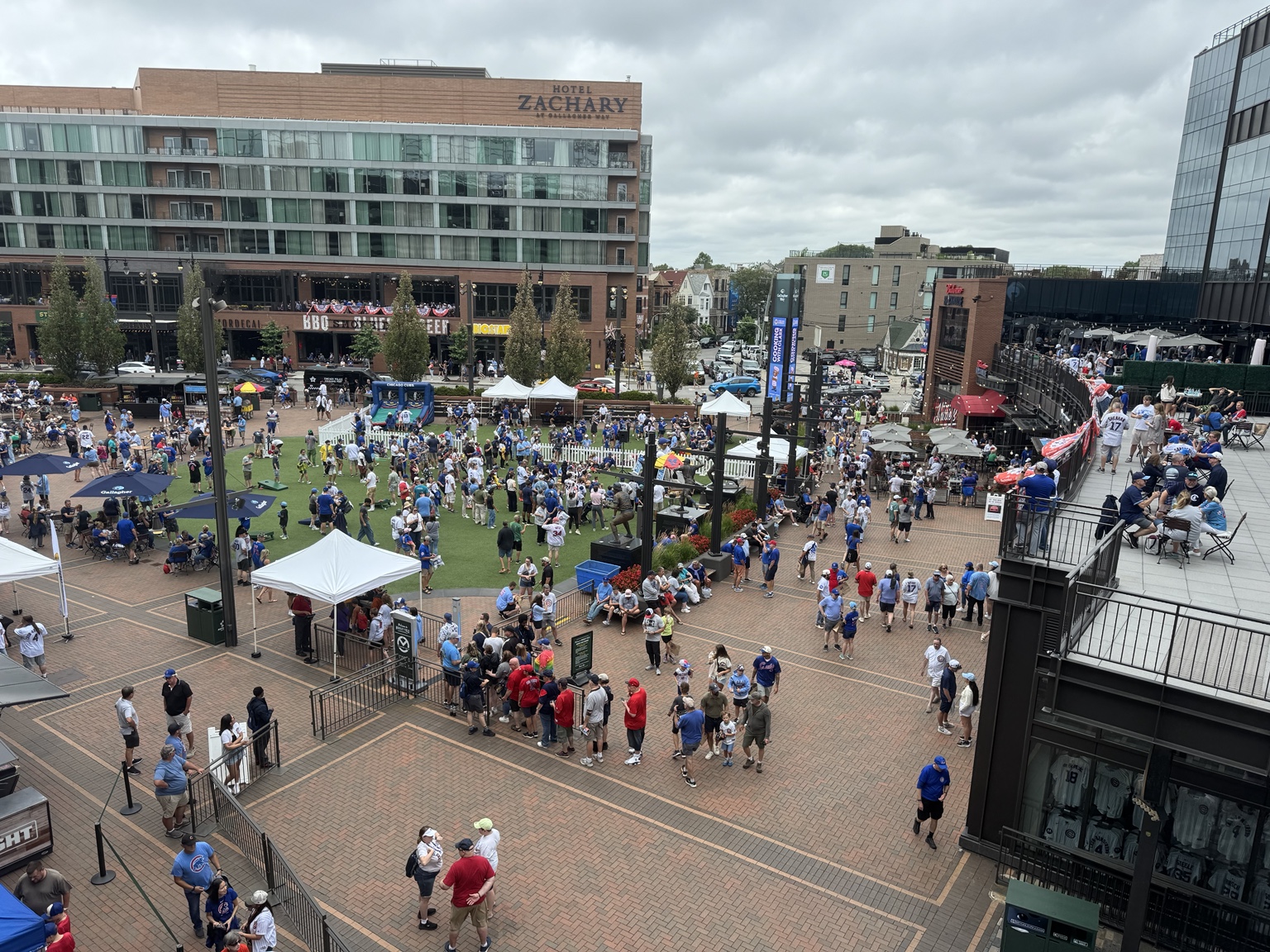 Crowds outside Wrigley Field before a Chicago Cubs baseball game