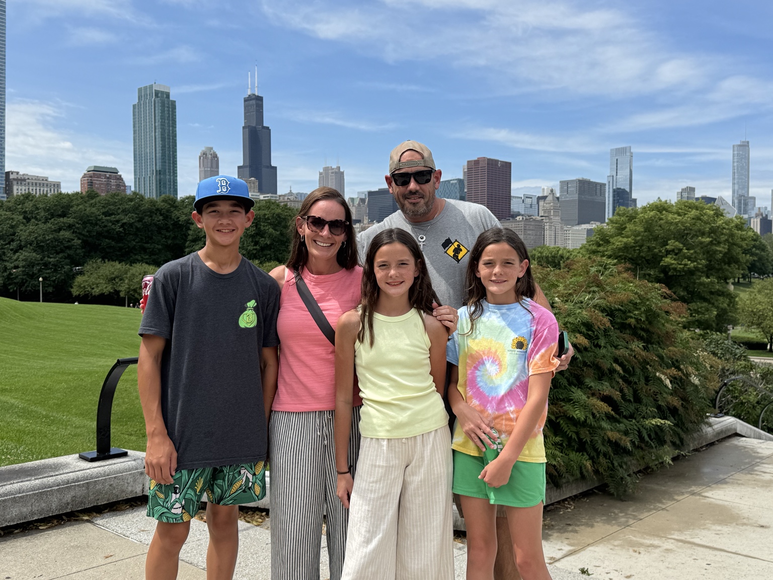Family enjoying a Chicago weekend trip with kids and skyline views