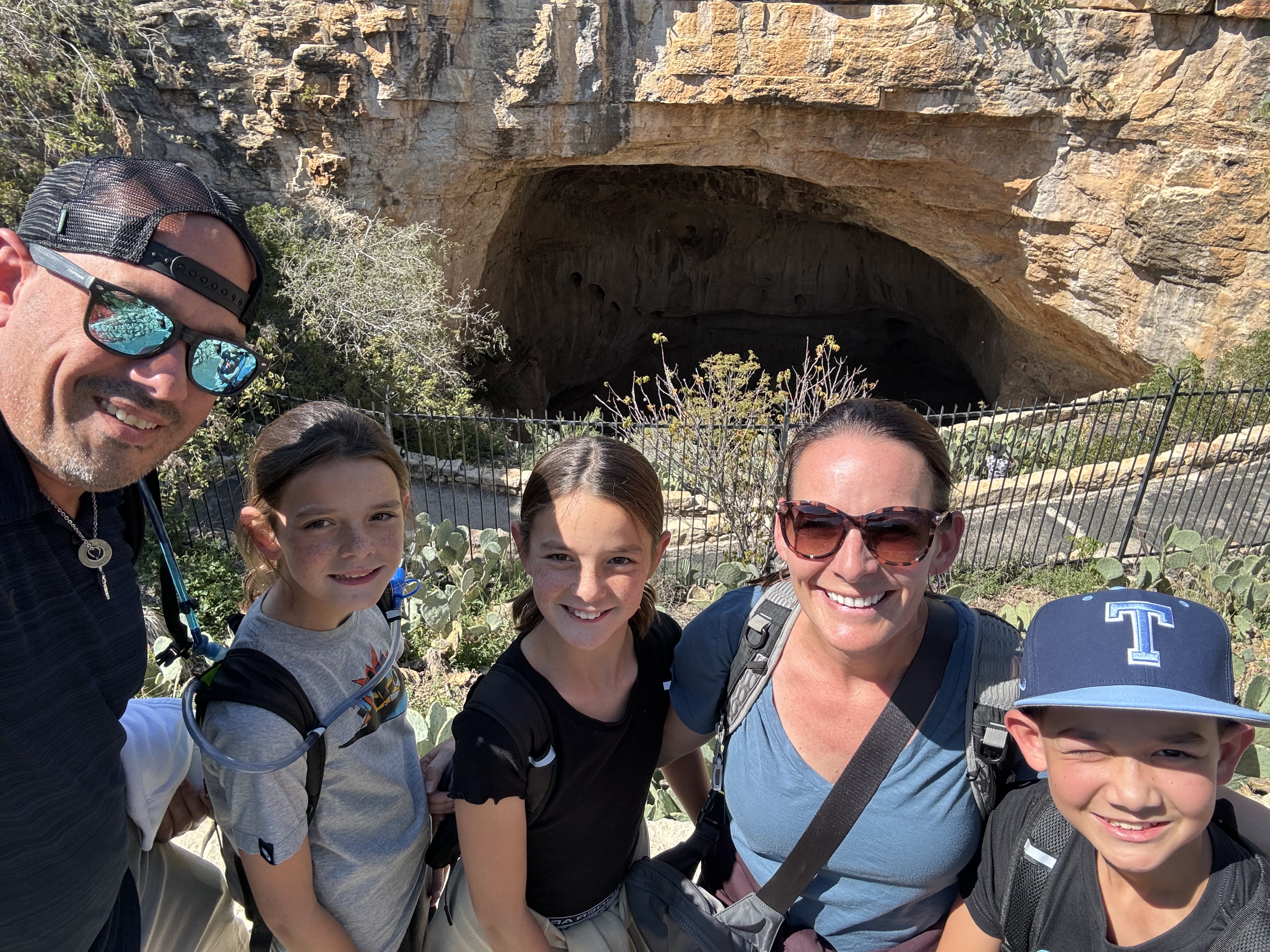 Walking into Carlsbad Caverns National Park cave entrance