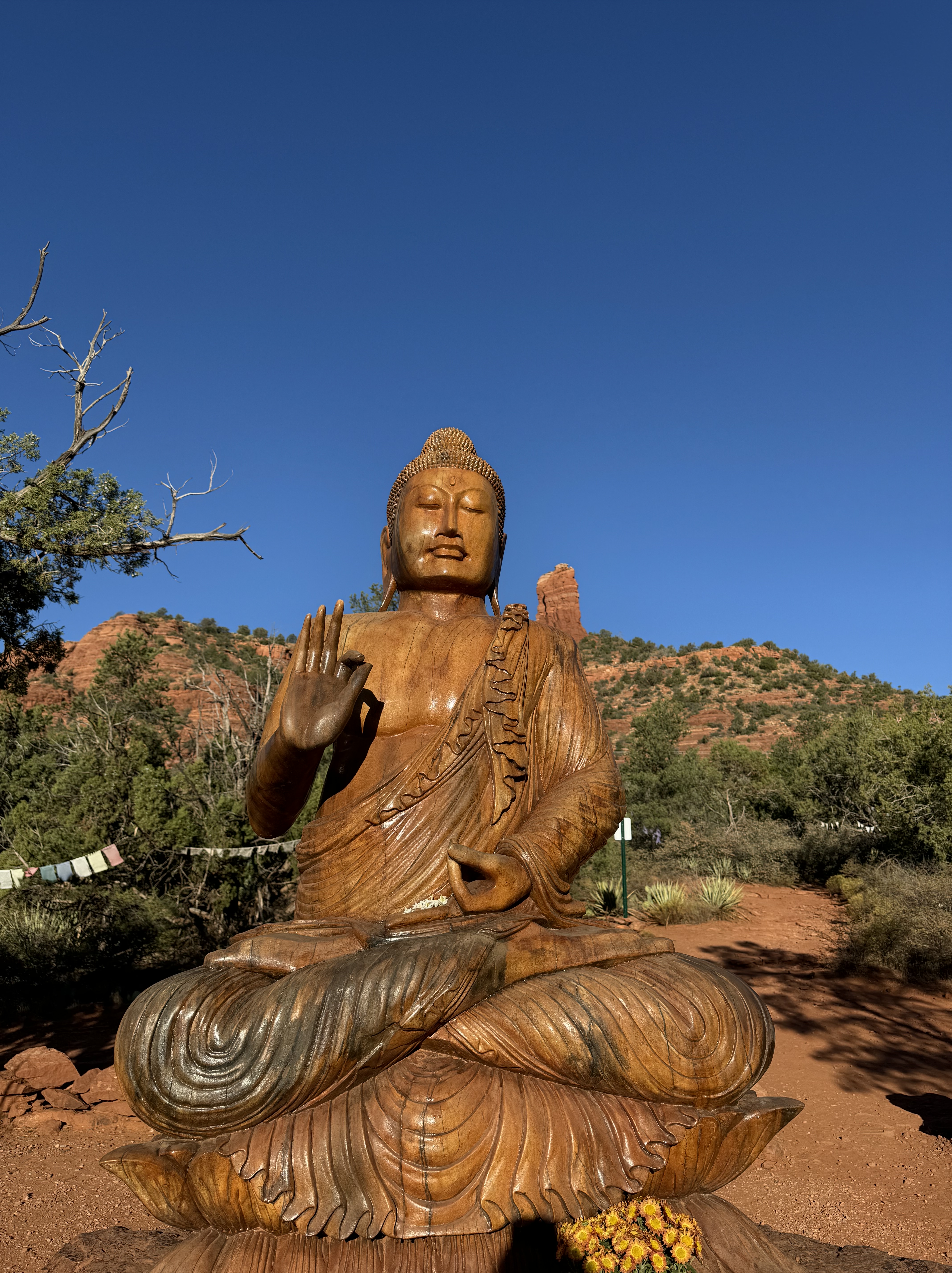 Buddha statue in Sedona Arizona spiritual garden