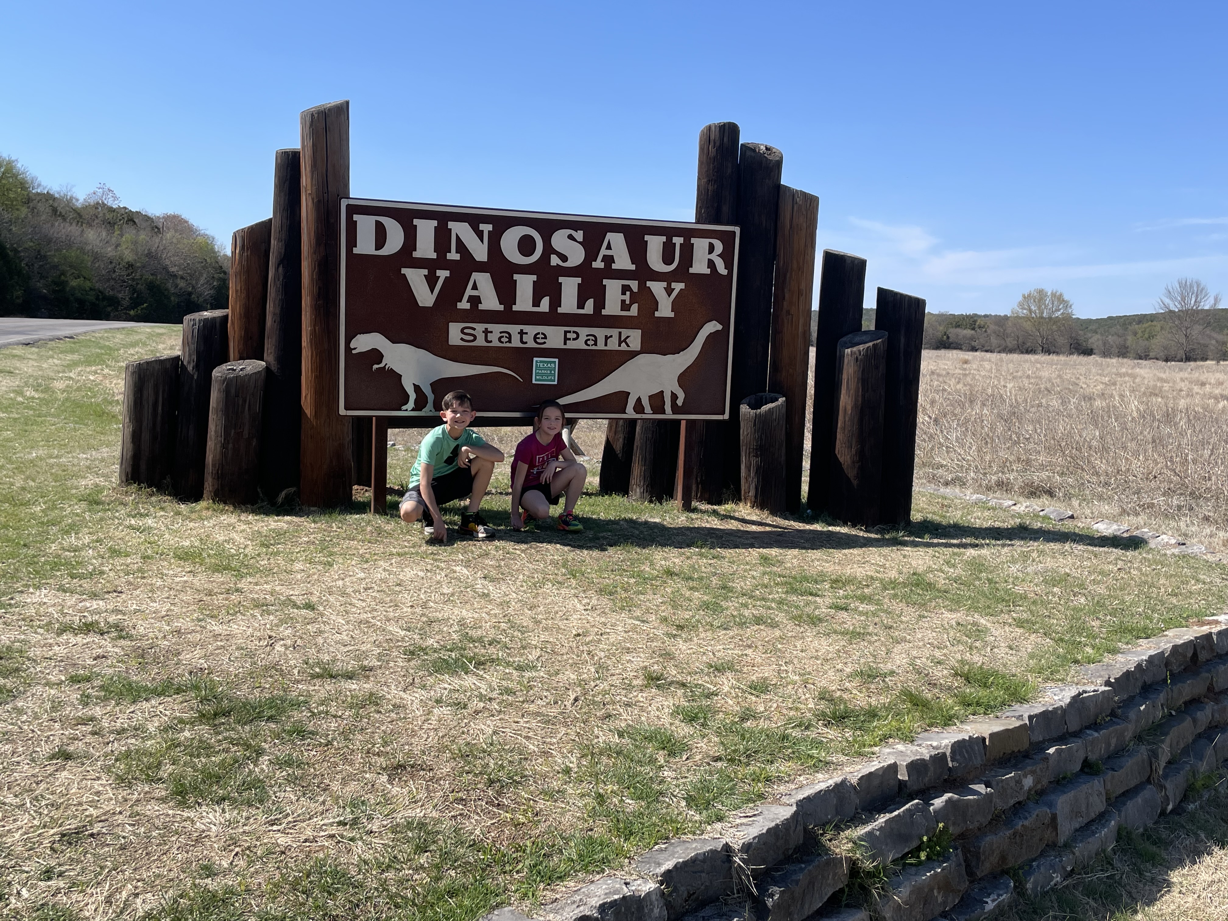 Real dinosaur tracks at Dinosaur Valley State Park in Texas