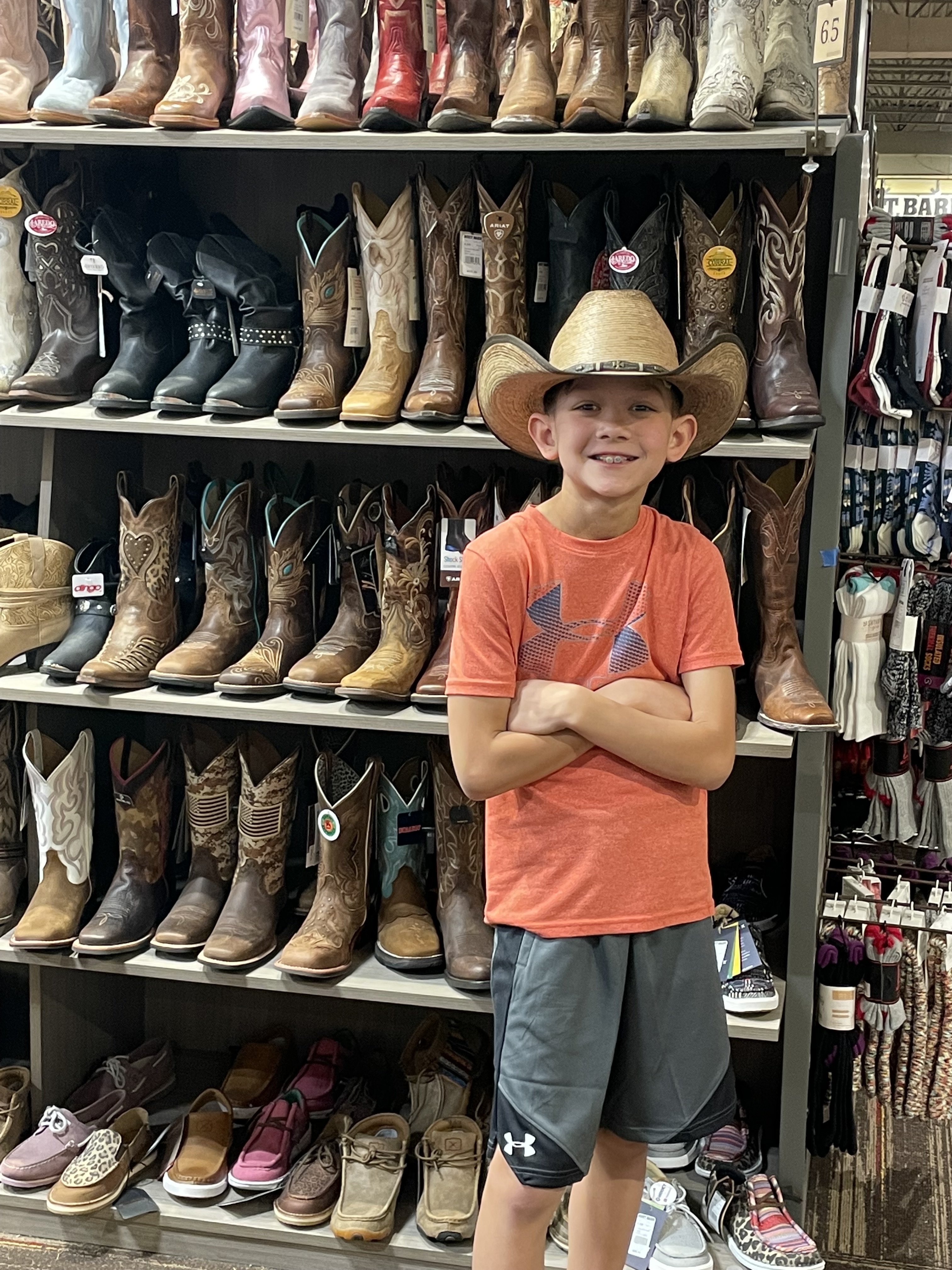 Shopping for cowboy boots and cowboy hats in Granbury Texas