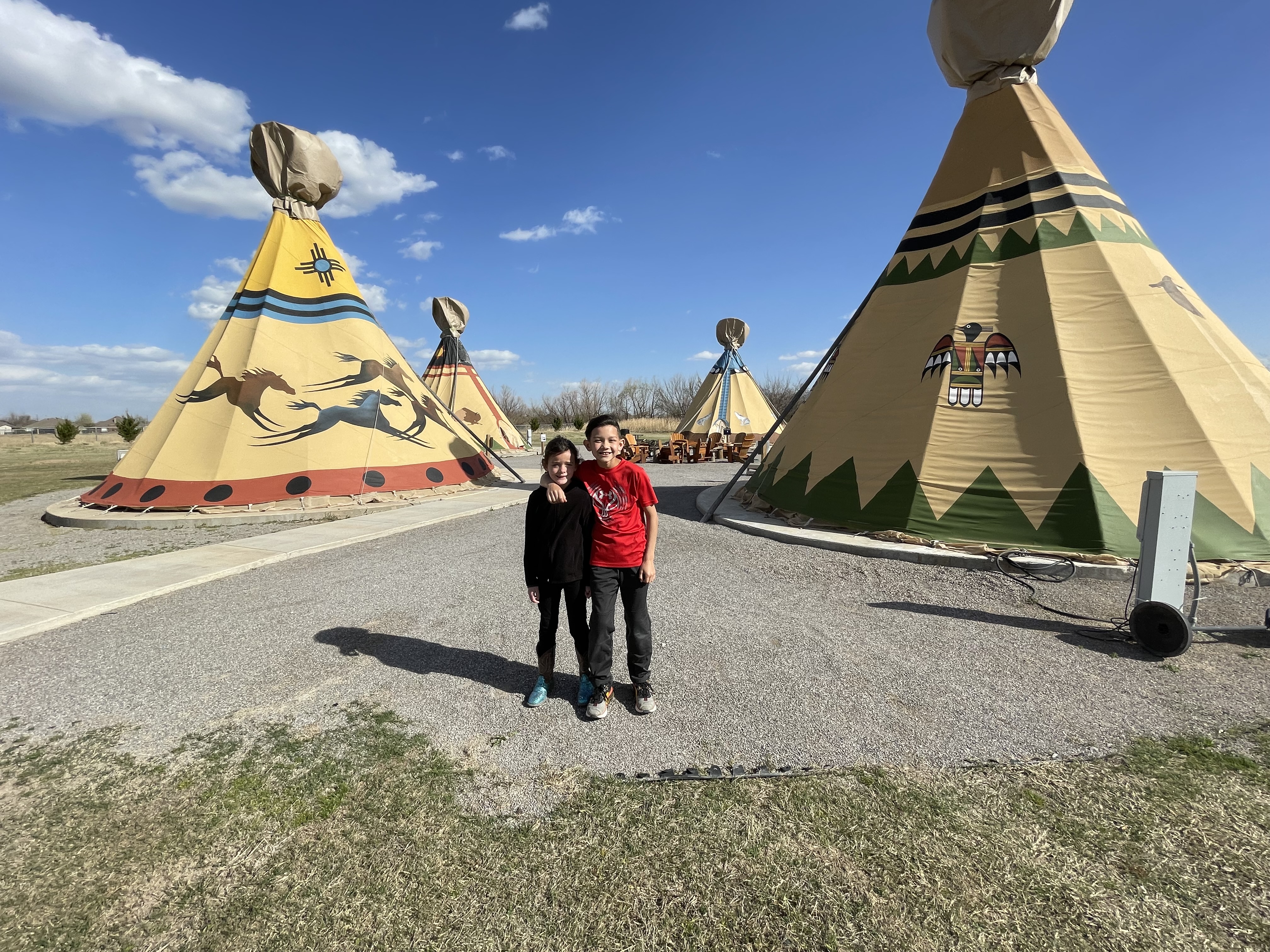 Teepees at Orr Family Farm in Oklahoma City